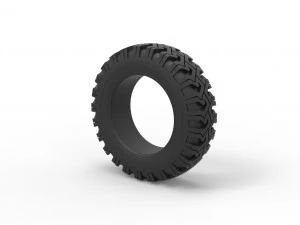Offroad tire 76 Scale 1 to 25 3D Print Model