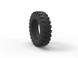 Offroad tire 76 Scale 1 to 25 3D Print Model