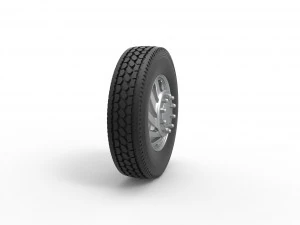 Front custom wheel of semi truck Version 24 Scale 1 to 25 3D Print Model