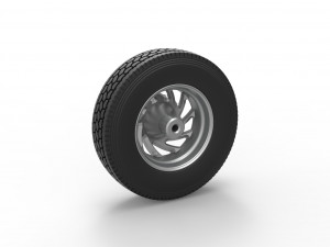 Front custom wheel of semi truck Version 24 Scale 1 to 25 Modello di stampa 3D