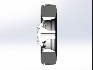 Front custom wheel of semi truck Version 24 Scale 1 to 25 Modello di stampa 3D