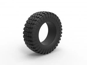 Offroad tire 77 Scale 1 to 25 3D Print Model