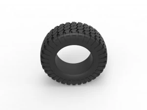 Offroad tire 77 Scale 1 to 25 3D Print Model