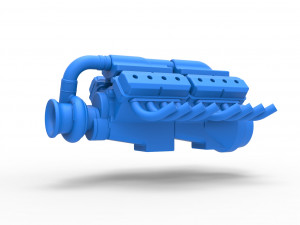 Engine 2 V8 Version 5 Scale 1 to 25 Modèles 3D en vedette
