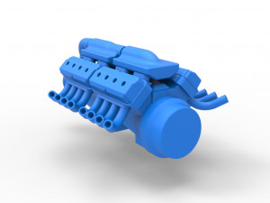 Engine 2 V8 Version 5 Scale 1 to 25 Modèles 3D en vedette