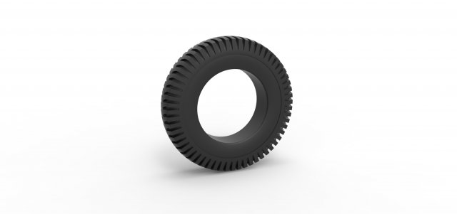 Military tire 9 Scale 1 to 25 3Dプリントモデル .c4d .max .obj .3ds .fbx .stl .blend