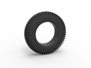 Military tire 9 Scale 1 to 25 3D 프린트 모델
