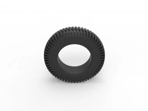 Military tire 9 Scale 1 to 25 3D Print Model