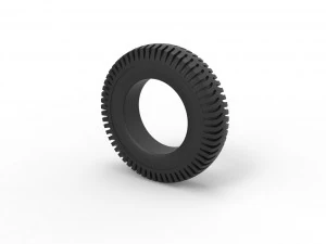 Military tire 9 Scale 1 to 25 3D Print Model