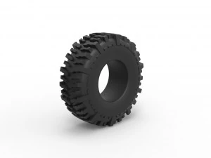 Offroad tire 78 Scale 1 to 25 3D Print Model