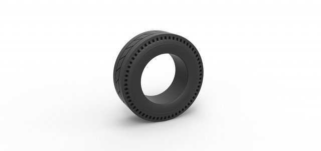 Rear tire of vintage dragster Version 11 Scale 1 to 25 3D Принт Модель .c4d .max .obj .3ds .fbx .stl .blend 