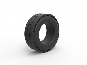 Rear tire of vintage dragster Version 11 Scale 1 to 25 3D Принт Модель