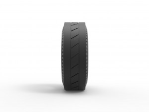 Rear tire of vintage dragster Version 11 Scale 1 to 25 3D Принт Модель