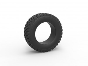 Offroad tire 79 Scale 1 to 25 3D Print Model