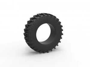 Pneu offroad 80 Escala 1 a 25 Modelo de Impressão 3D
