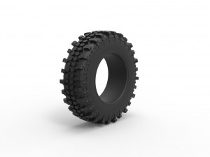 Offroad tire 80 Scale 1 to 25 3D Print Model