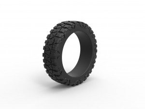 Offroad tire for pickup semi wheel Scale 1 to 25 3D-printmodel