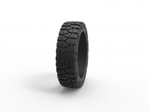 Offroad tire for pickup semi wheel Scale 1 to 25 3D-printmodel