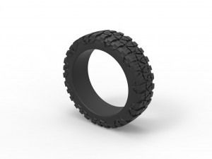 Offroad tire for pickup semi wheel Scale 1 to 25 3D-printmodel