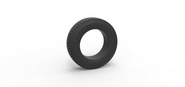 Semi truck tire 6 Scale 1 to 25 3D प्रिंट मॉडल .c4d .max .obj .3ds .fbx .stl .blend 