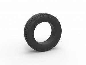 Semi truck tire 6 Scale 1 to 25 Modèles 3D en vedette