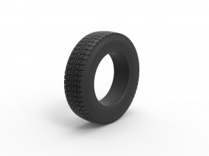 Semi truck tire 6 Scale 1 to 25 3D प्रिंट मॉडल