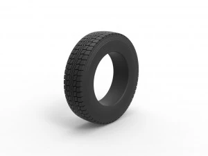 Semi truck tire 6 Scale 1 to 25 3D Print Model