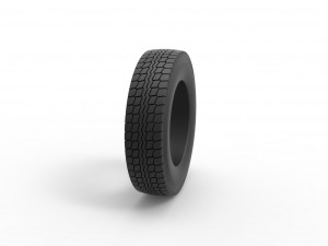 Semi truck tire 6 Scale 1 to 25 3D प्रिंट मॉडल