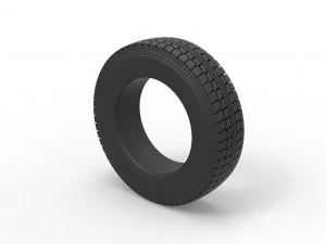 Semi truck tire 6 Scale 1 to 25 3D Print Model