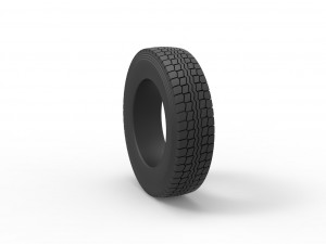 Semi truck tire 6 Scale 1 to 25 3D प्रिंट मॉडल