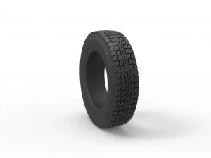 Semi truck tire 6 Scale 1 to 25 3D Print Model