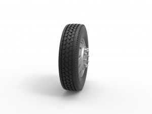 10 Triangular Hole Front wheel of semi truck Version 3 Scale 1 to 25 3D Принт Модель