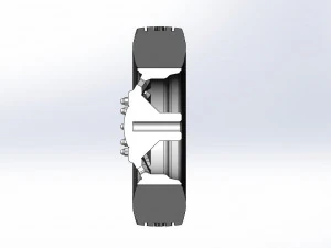 10 Triangular Hole Front wheel of semi truck Version 3 Scale 1 to 25 3D Print Model
