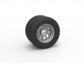 10 Triangular Hole Rear double wheel of semi truck Version 3 Scale 1 to 25 Model Cetak 3D