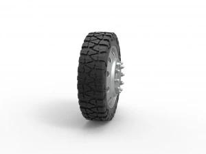 10 Hole front semi wheel for pickup Scale 1 to 25 3D Print Model