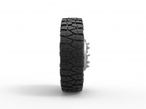 10 Hole front semi wheel for pickup Scale 1 to 25 3D Print Model