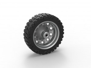 10 Hole front semi wheel for pickup Scale 1 to 25 3D Print Model