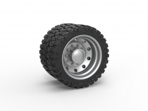 10 Hole rear semi wheel for pickup Scale 1 to 25 Model do druku 3D