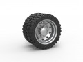 10 Hole rear semi wheel for pickup Scale 1 to 25 3D Принт Модель