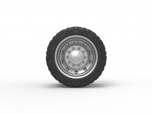 10 Hole rear semi wheel for pickup Scale 1 to 25 Modèles 3D en vedette