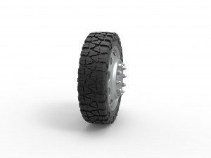 10 Oval Hole front semi wheel for pickup Scale 1 to 25 3D Baskı Modeli