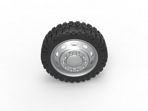 10 Oval Hole front semi wheel for pickup Scale 1 to 25 3D Baskı Modeli