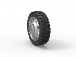 10 Oval Hole front semi wheel for pickup Scale 1 to 25 3D Baskı Modeli