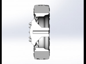10 Oval Hole front semi wheel for pickup Scale 1 to 25 3D Baskı Modeli