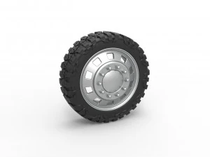 ピックアップ用10角穴フロントセミホイール スケール1～25 3Dプリントモデル