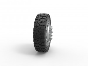 10 Square Hole front semi wheel for pickup Scale 1 to 25 Modello di stampa 3D