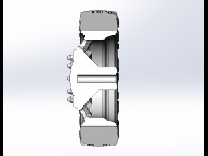 10 Square Hole front semi wheel for pickup Scale 1 to 25 Modello di stampa 3D