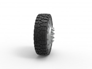 10 Triangular Hole front semi wheel for pickup Version 1 Scale 1 to 25 3D Print Model