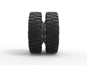 10 Triangular Hole rear semi wheel for pickup Version 1 Scale 1 to 25 3D 프린트 모델