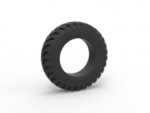 Military tire 10 Scale 1 to 25 3D 프린트 모델